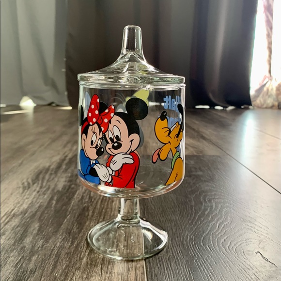 Apothecary Jar Walt Disney World Mickey Minnie Goofy Donald AS IS - Picture 1 of 10